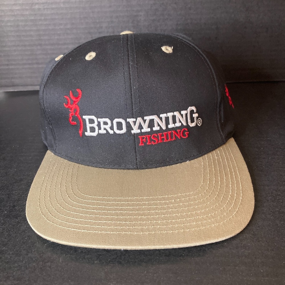 Vintage Browning Fishing Hat Cap Snapback Outdoor Cap